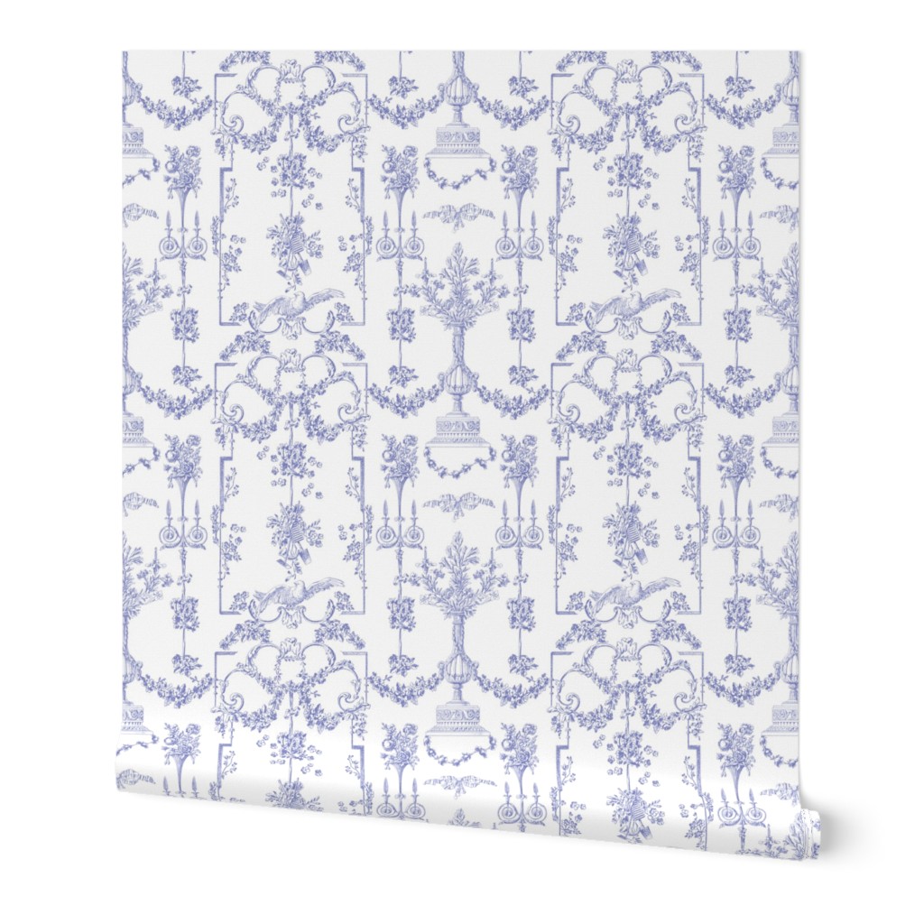 Pompadour Toile blue violet 1