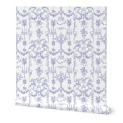 Pompadour Toile blue violet 1