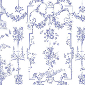 Pompadour Toile blue violet 1