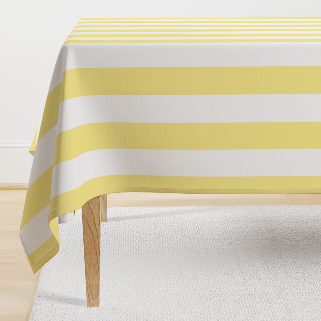 Buttermilk Yellow and White 3 Inch Vertical Circus Stripes