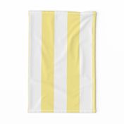 Buttermilk Yellow and White 3 Inch Vertical Circus Stripes