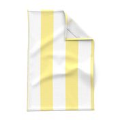 Buttermilk Yellow and White 3 Inch Vertical Circus Stripes