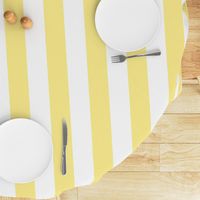 Buttermilk Yellow and White 3 Inch Vertical Circus Stripes