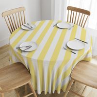 Buttermilk Yellow and White 3 Inch Vertical Circus Stripes