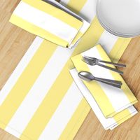 Buttermilk Yellow and White 3 Inch Vertical Circus Stripes