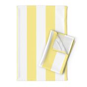 Buttermilk Yellow and White 3 Inch Vertical Circus Stripes