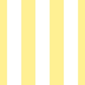 Buttermilk Yellow and White 3 Inch Vertical Circus Stripes