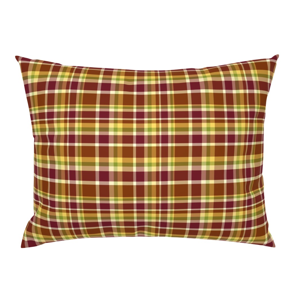 Dragon Lily brown plaid light