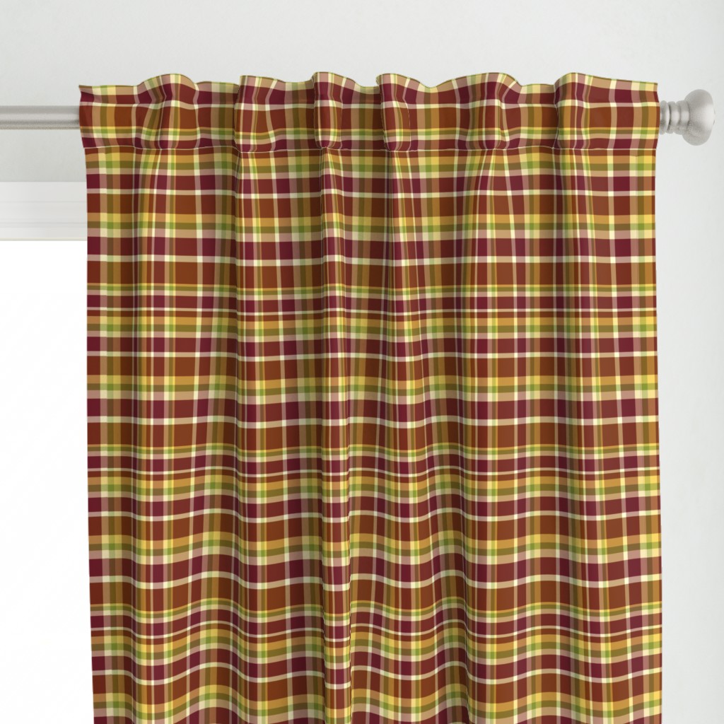 Dragon Lily brown plaid light