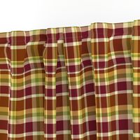 Dragon Lily brown plaid light