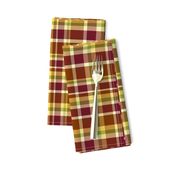 Dragon Lily brown plaid light