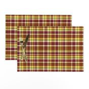 Dragon Lily brown plaid light