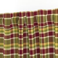 Dragon Lily olive plaid light