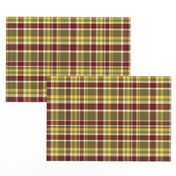 Dragon Lily olive plaid light