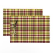 Dragon Lily olive plaid light