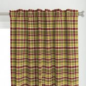 Dragon Lily olive plaid light