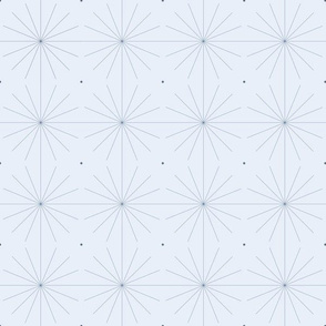 Nineteen Sixty Starburst: Chambray Blue Geometric Design