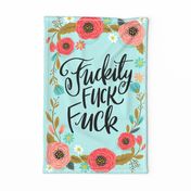 Pretty Sweary Tea Towel: Fuckity Fuck Fuck