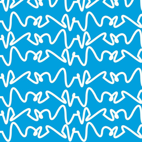 Scribble Stripe in Surf Blue