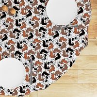 1950s Style Assorted Dachshund Puppies on White