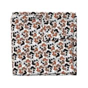 1950s Style Assorted Dachshund Puppies on White