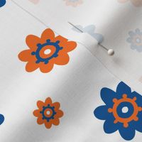 Florida Gators White w/Blue Orange Multi Flowers