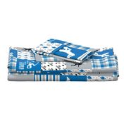 Football//Hustle Hit Never Quit//Lions - Wholecloth Cheater Quilt