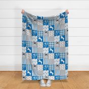 Football//Hustle Hit Never Quilt//Lions - Wholecloth Cheater Quilt - Rotated