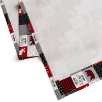 3 inch Support Wildlife, Raise Boys - Wholecloth Cheater Quilt - Rotated