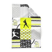 Softball - Dirt & Bling - Wholecloth Cheater Quilt