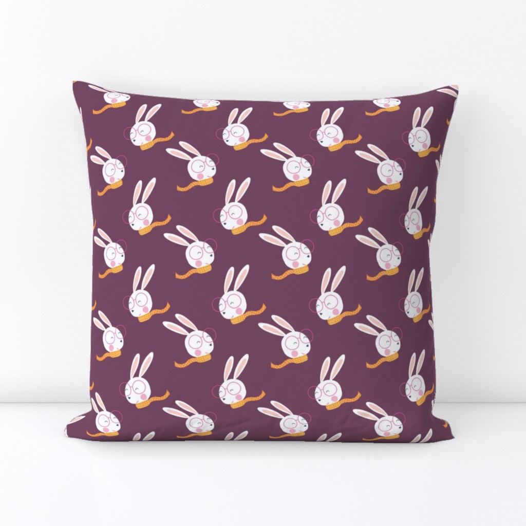 Rabbits with an orange scarf