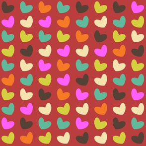 multicolored hearts