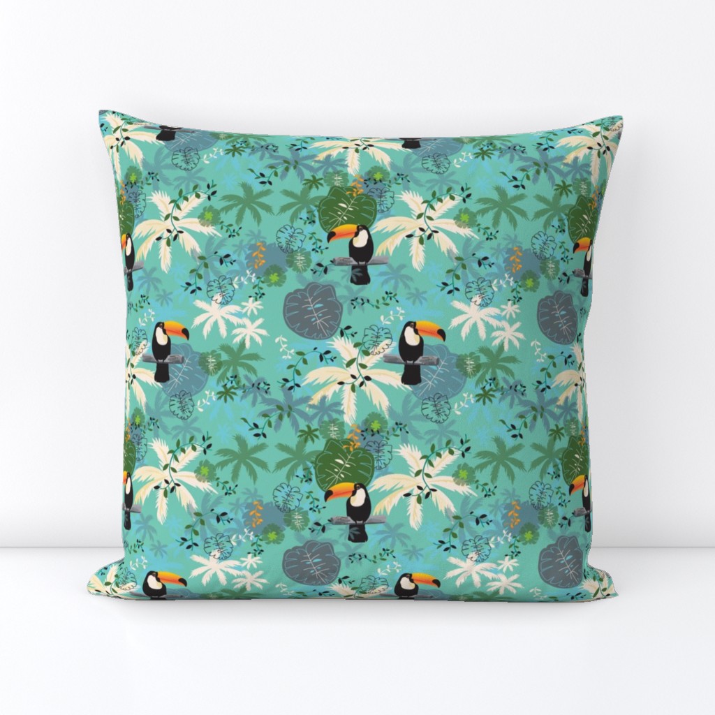 Toucan and Tropical Palm by Clarky Works