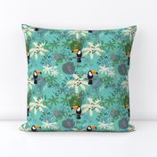 Toucan and Tropical Palm by Clarky Works