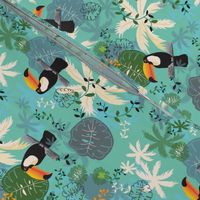 Toucan and Tropical Palm by Clarky Works