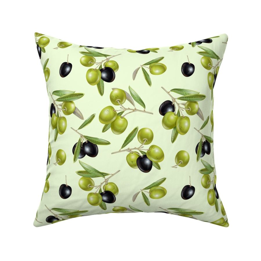 green and black throw pillows