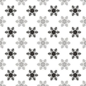 Snowflake Pattern | Black and White | Snowflakes | Snow | Ice | Winter | Christmas |  Scandi | Hygge