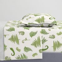 Woodland Ferns-Cream