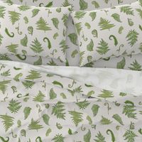 Woodland Ferns-Cream