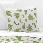 Woodland Ferns-Cream