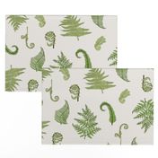 Woodland Ferns-Cream