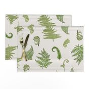 Woodland Ferns-Cream