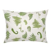 Woodland Ferns-Cream