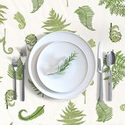 Woodland Ferns-Cream