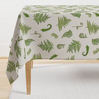 Woodland Ferns-Cream