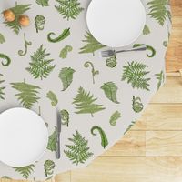 Woodland Ferns-Cream