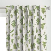 Woodland Ferns-Cream