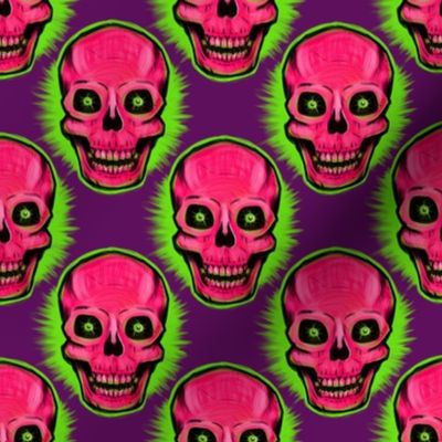 Original Vintage Skull (on purple)