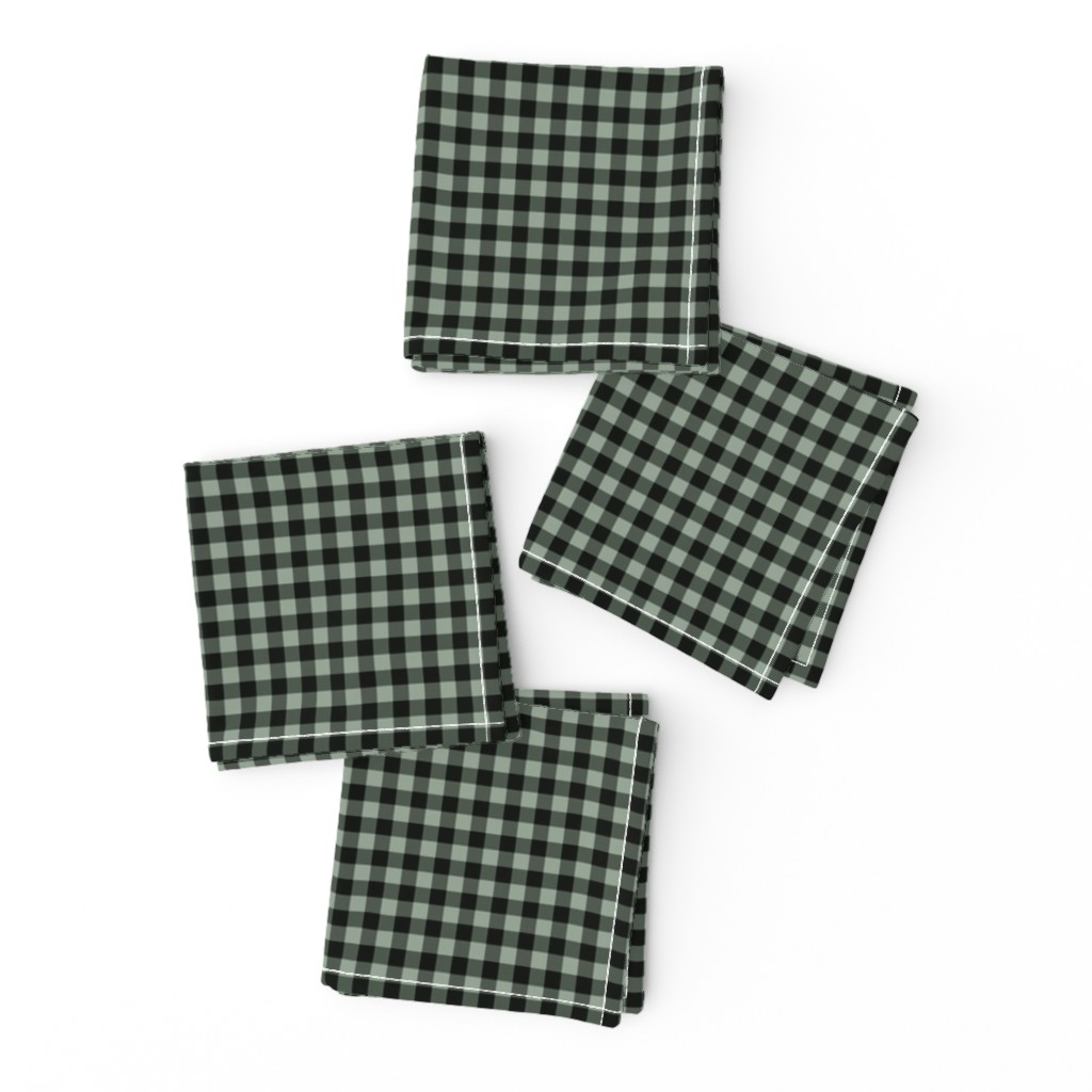 JP17 - Tiny Sage Green Buffalo Plaid