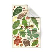 2024 Nature Table Calendar Tea Towel